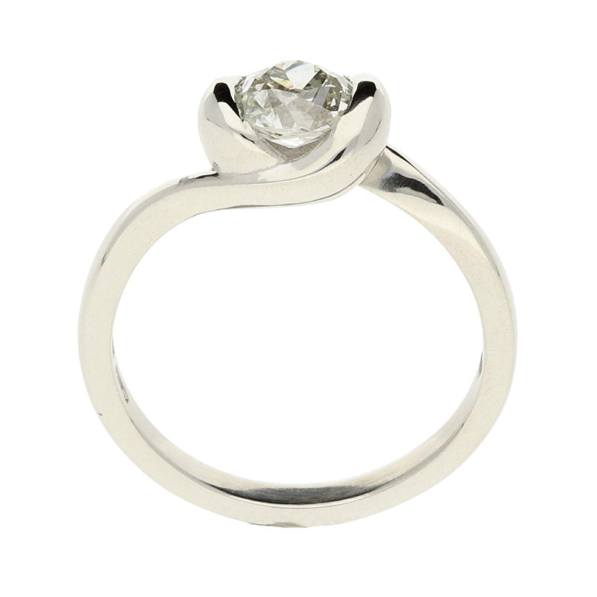Platinum Oval Diamond Engagement Ring - 0.88ct