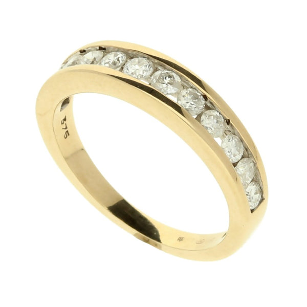 9ct Yellow Gold Half Eternity Diamond Ring - 0.50ct