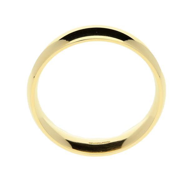 9ct Yellow Gold 6mm Court Shape Wedding Ring - Size W - 7.6g