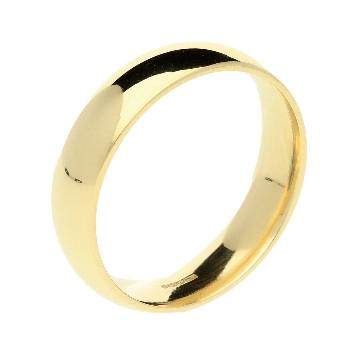 9ct Yellow Gold 6mm Court Shape Wedding Ring - Size W - 7.6g