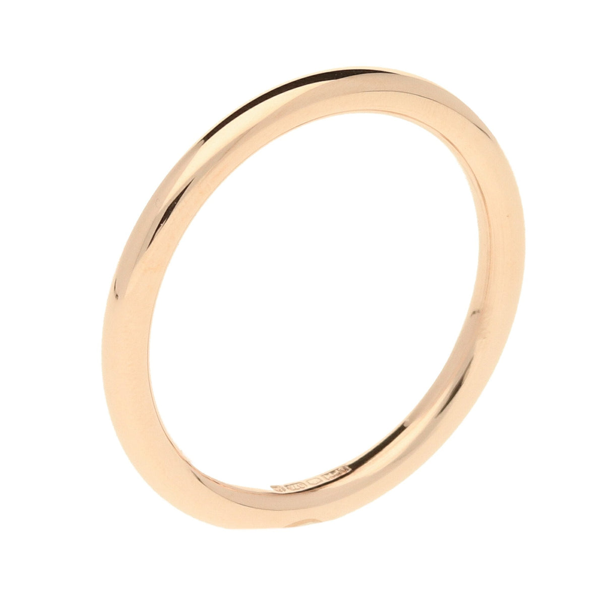 9ct Rose Gold 2mm Halo Wedding Ring - 2.10g