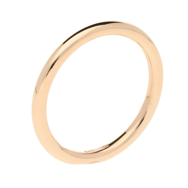 9ct Rose Gold 2mm Halo Wedding Ring - 2.10g