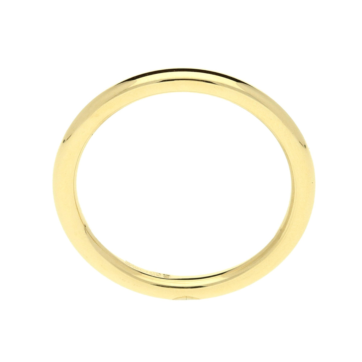 Ladies 9ct Yellow Gold 2mm Halo Wedding Ring - 2.0g
