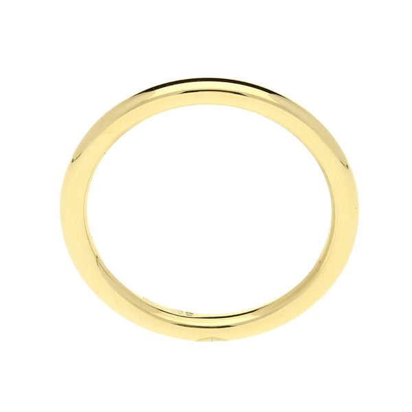 Ladies 9ct Yellow Gold 2mm Halo Wedding Ring - 2.0g