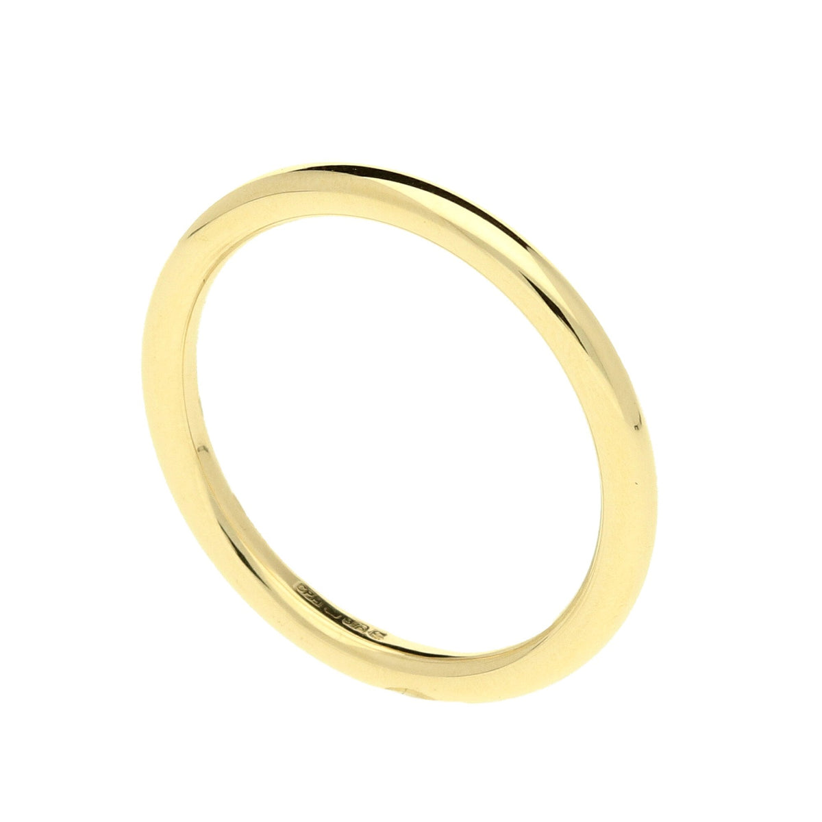 Ladies 9ct Yellow Gold 2mm Halo Wedding Ring - 2.0g