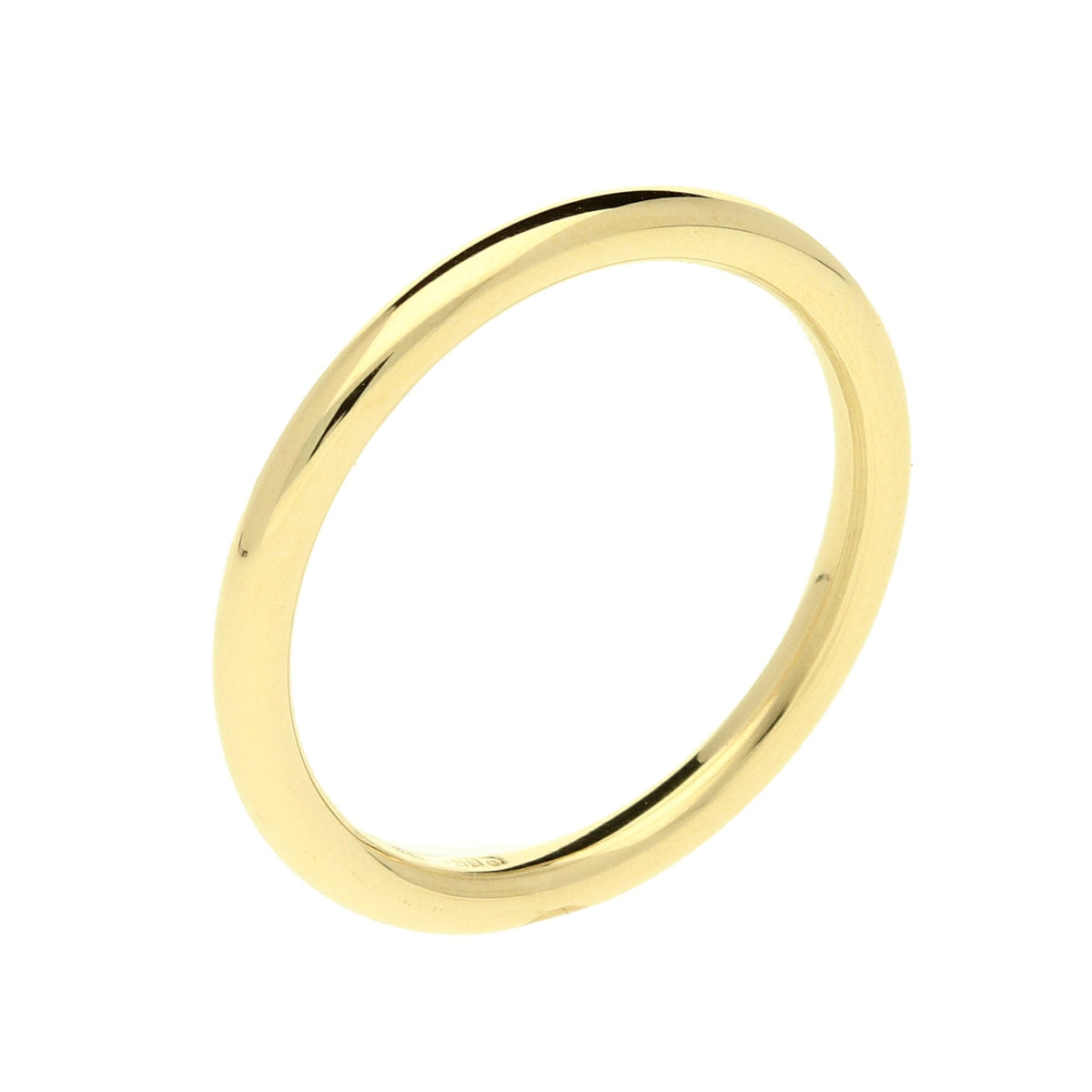 Ladies 9ct Yellow Gold 2mm Halo Wedding Ring - 2.0g