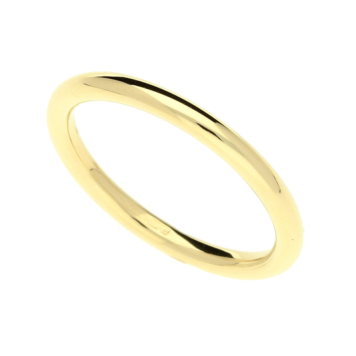 Ladies 9ct Yellow Gold 2mm Halo Wedding Ring - 2.0g