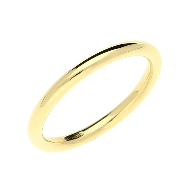 Ladies 9ct Yellow Gold 2mm Halo Wedding Ring - 2.0g