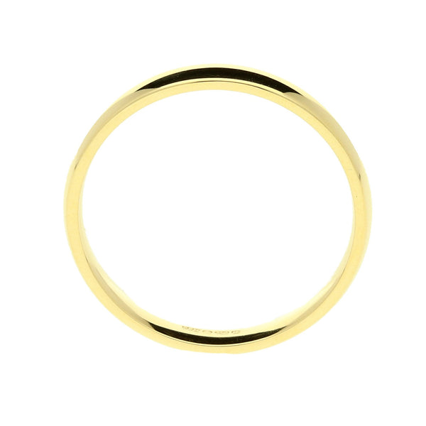 18ct Yellow Gold 3mm Court Wedding Ring - 3.50g