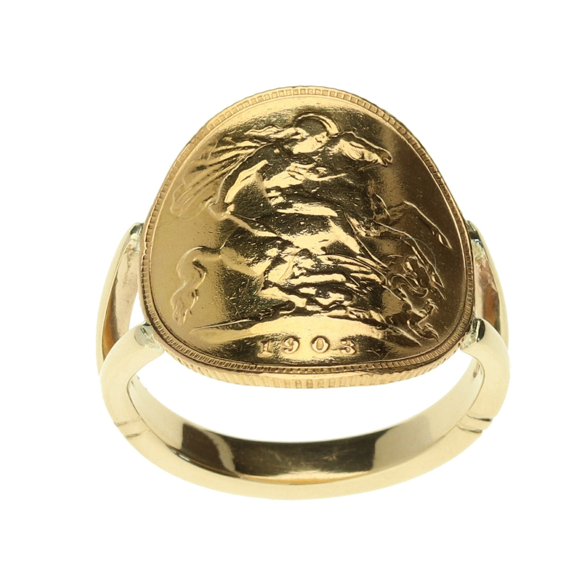 1903 Bent-Over Half Sovereign Ring - 6.3g