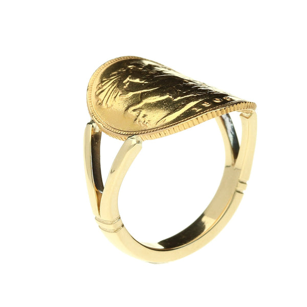1903 Bent-Over Half Sovereign Ring - 6.3g