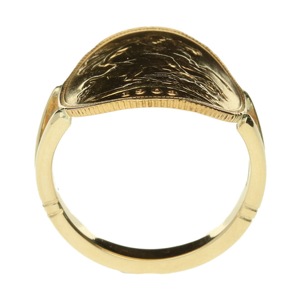 1903 Bent-Over Half Sovereign Ring - 6.3g