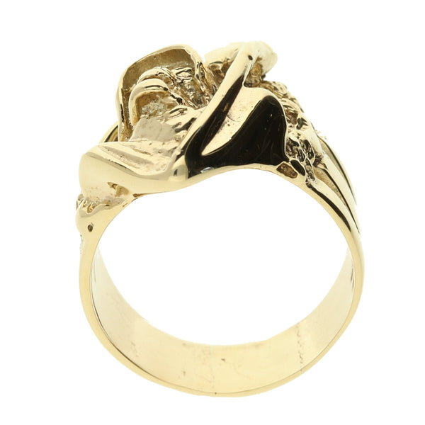 9ct Yellow Gold Grim Reaper Ring - 19.5g