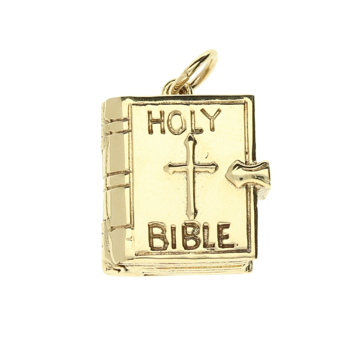9ct Yellow Gold Bible Charm - 3.9g