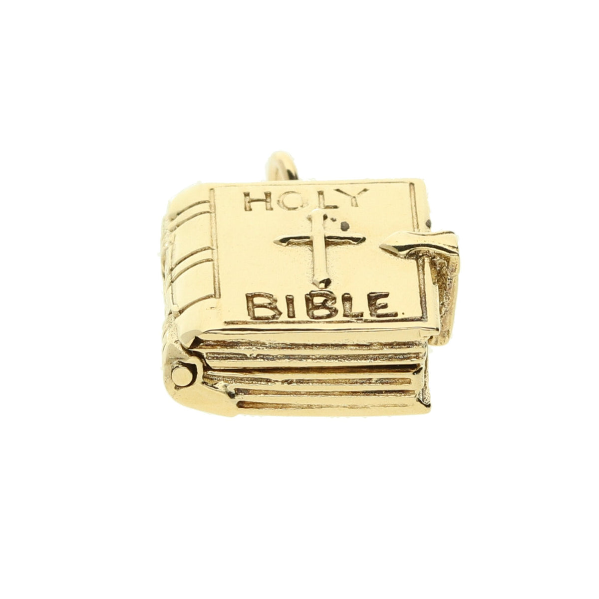 9ct Yellow Gold Bible Charm - 3.9g