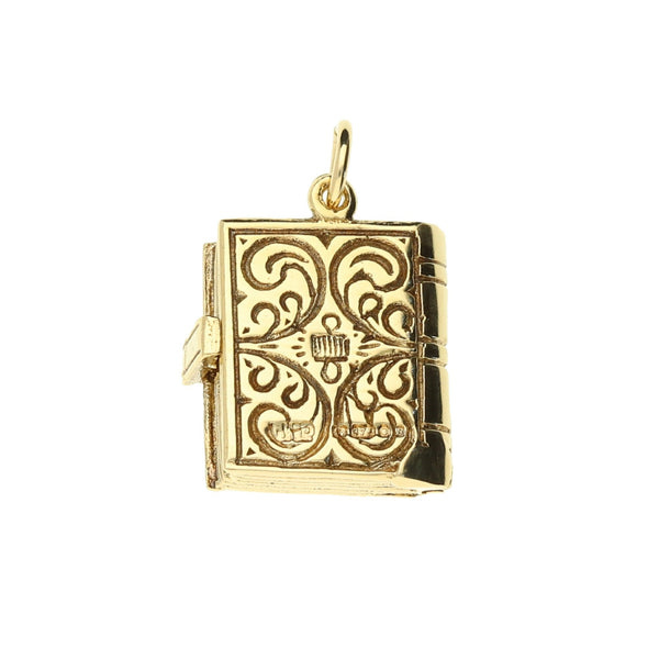 9ct Yellow Gold Bible Charm - 3.9g