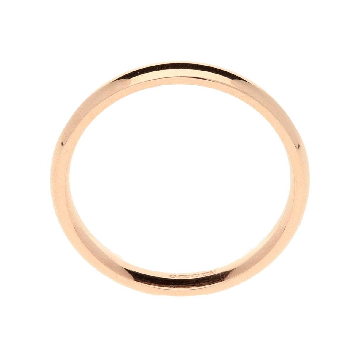 9ct Rose Gold 3mm Court Wedding Ring - 2.80g