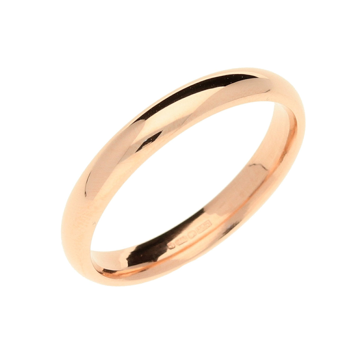 9ct Rose Gold 3mm Court Wedding Ring - 2.80g