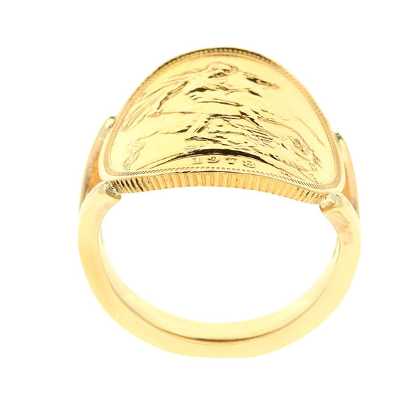 1978 Bent-Over Full Sovereign Ring - 11.3g