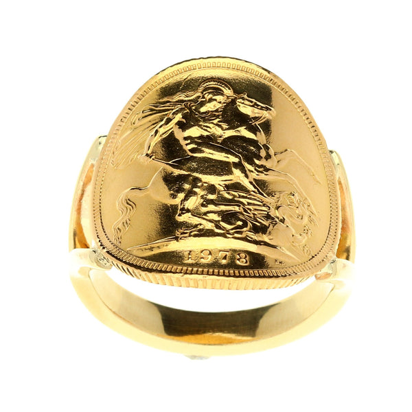 1978 Bent-Over Full Sovereign Ring - 11.3g
