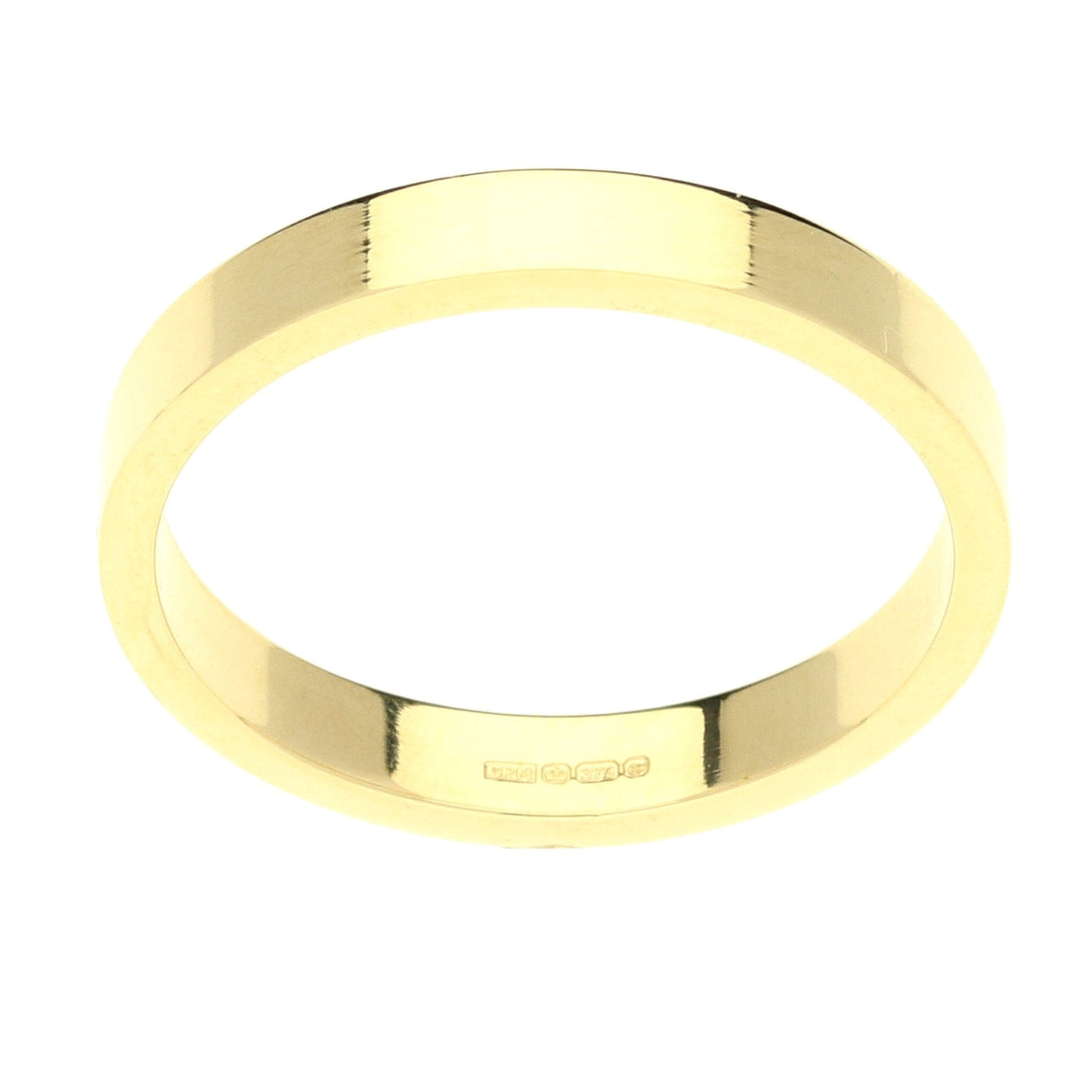 9ct Yellow Gold 3mm Flat Wedding Band - 2.9g