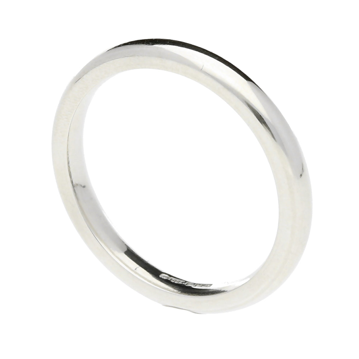Ladies Platinum 2.5mm Court Wedding Ring - 4.30g