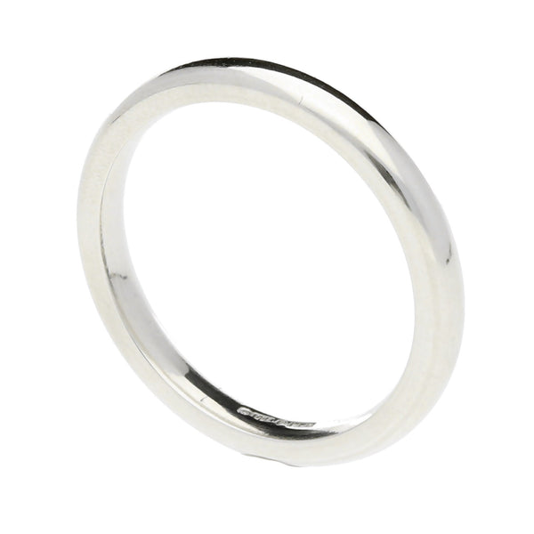 Ladies Platinum 2.5mm Court Wedding Ring - 4.30g