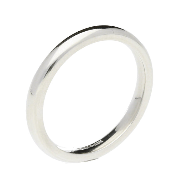 Ladies Platinum 2.5mm Court Wedding Ring - 4.30g