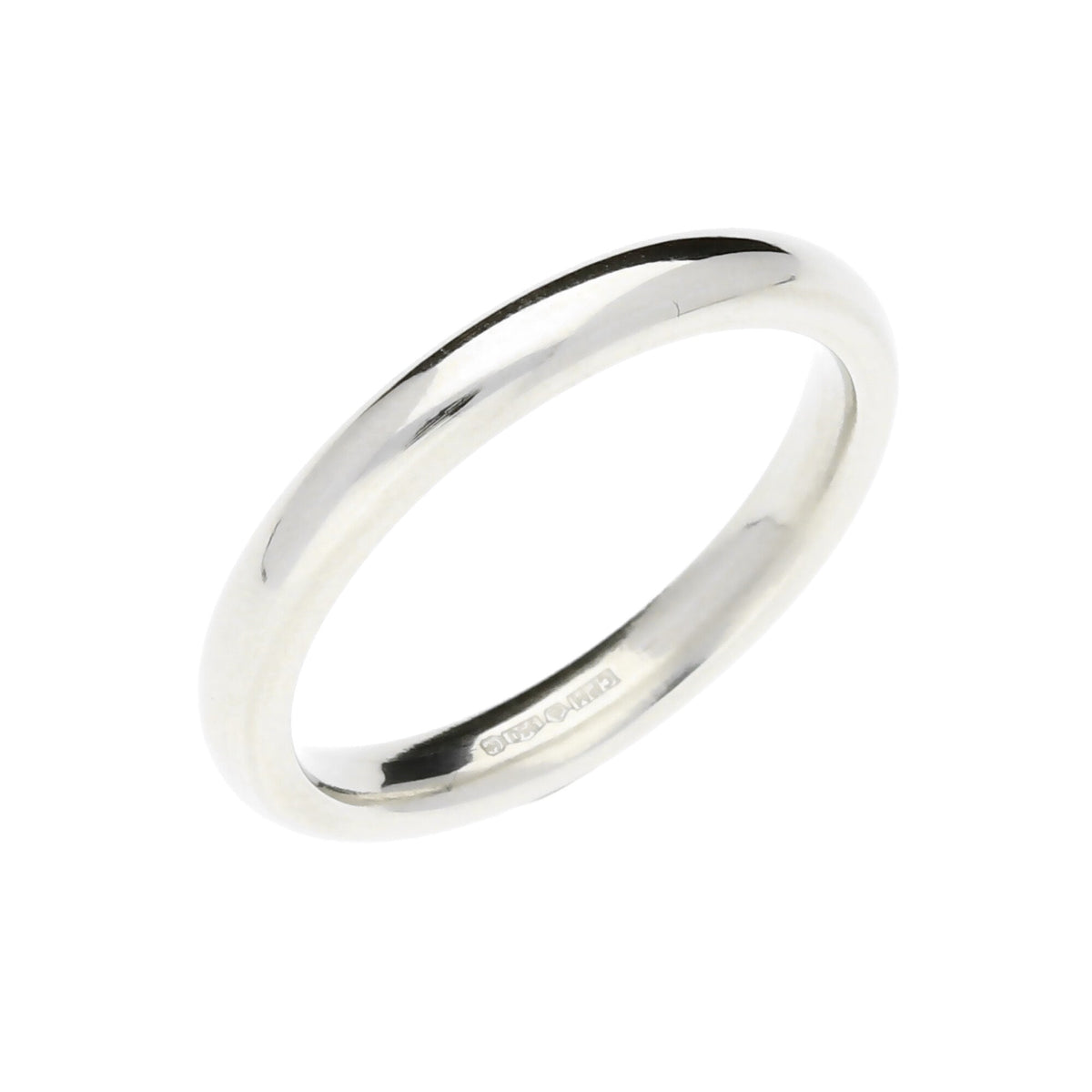 Ladies Platinum 2.5mm Court Wedding Ring - 4.30g