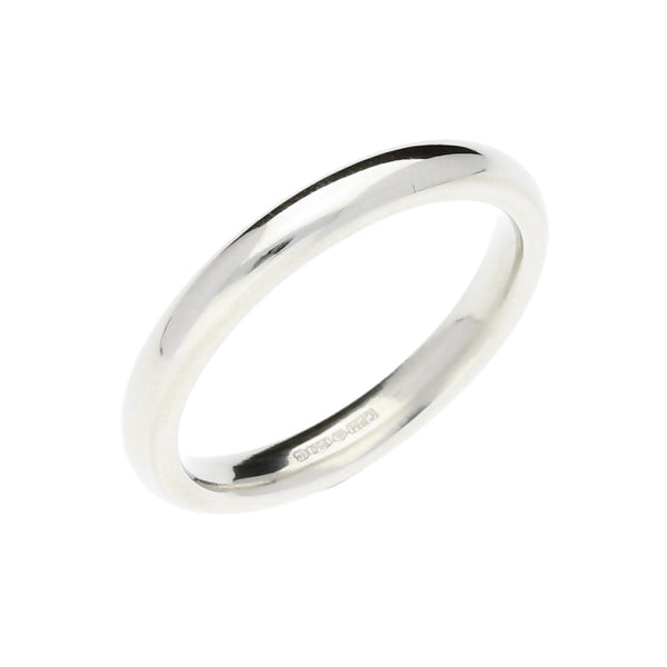 Ladies Platinum 2.5mm Court Wedding Ring - 4.30g