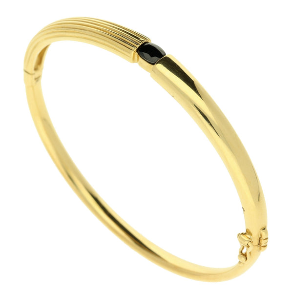 18ct Yellow Gold & Sapphire Bangle - 18.5g