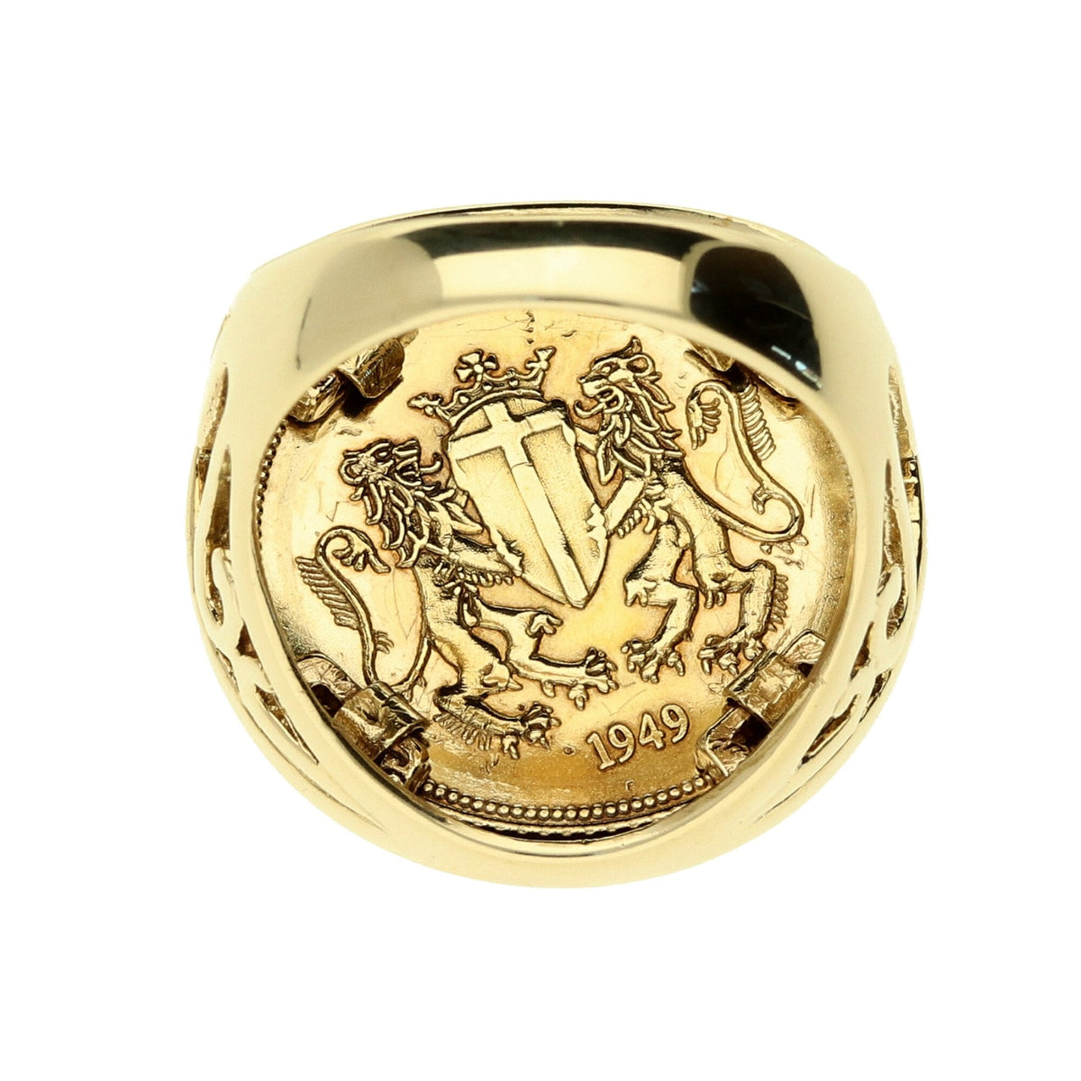 9ct Yellow Gold St George Ring - 7.0g