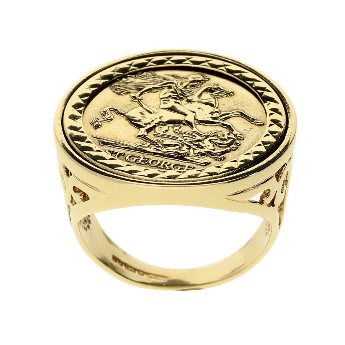 9ct Yellow Gold St George Ring - 7.0g