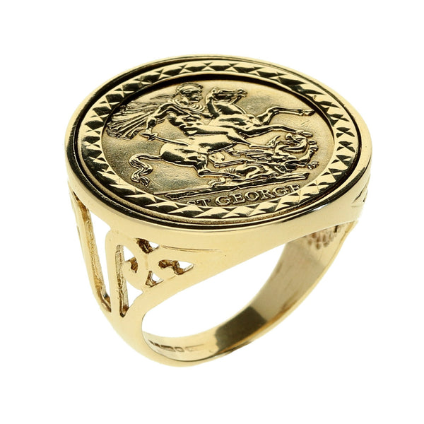 9ct Yellow Gold St George Ring - 7.0g