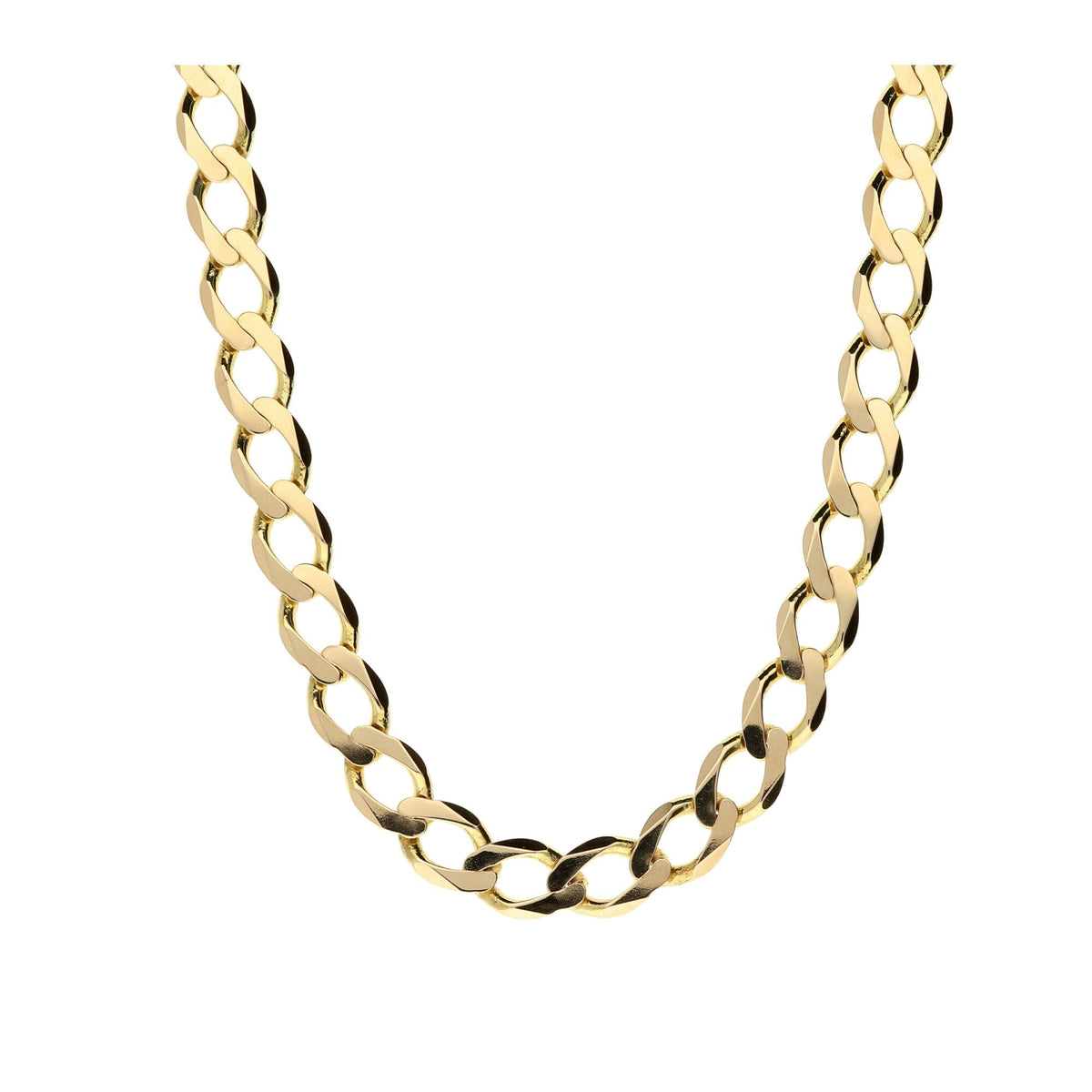 9ct Yellow Gold 18-Inch Mens Curb Chain - 22.6g