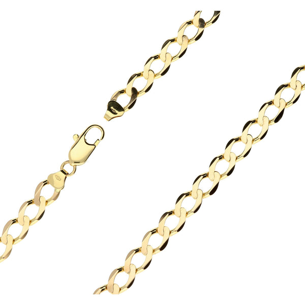 9ct Yellow Gold 18-Inch Mens Curb Chain - 22.6g