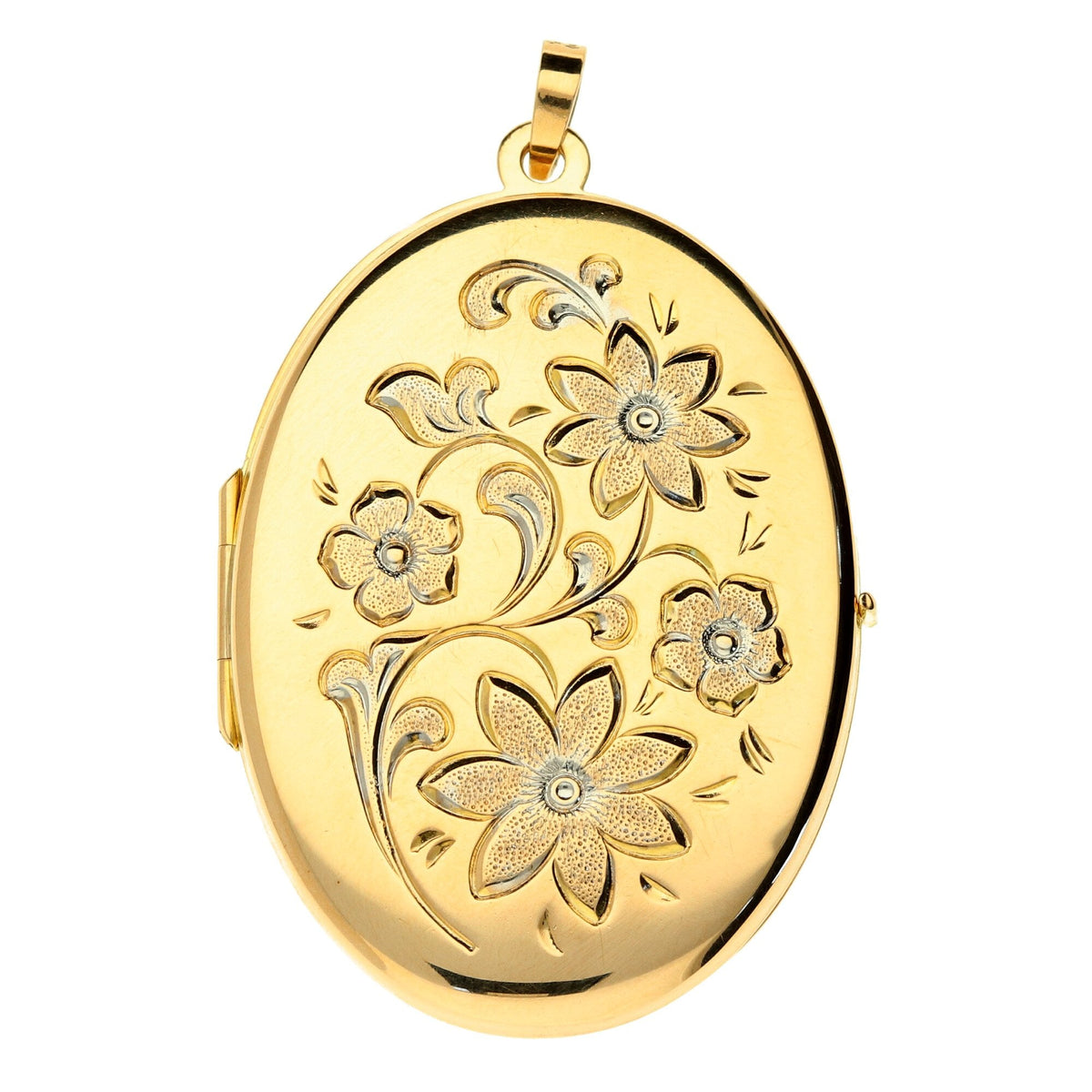 9ct Yellow Gold Oval Locket - 6.7g