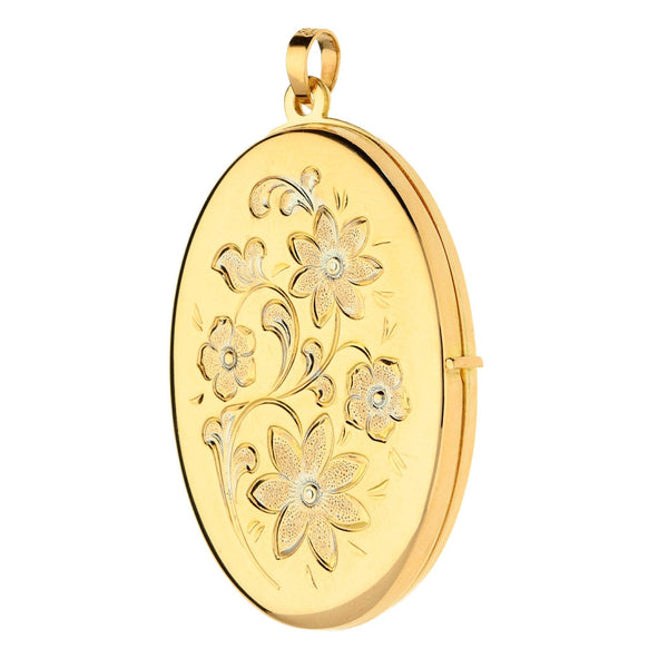 9ct Yellow Gold Oval Locket - 6.7g