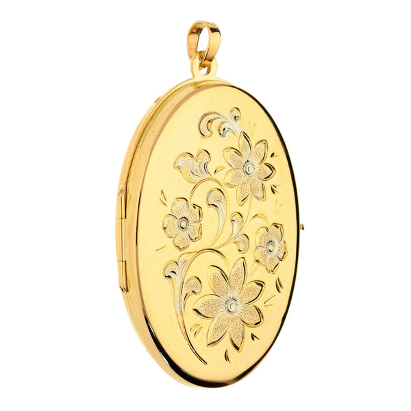 9ct Yellow Gold Oval Locket - 6.7g