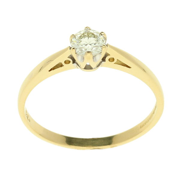 18ct Yellow Gold Engagement Ring - 0.33ct