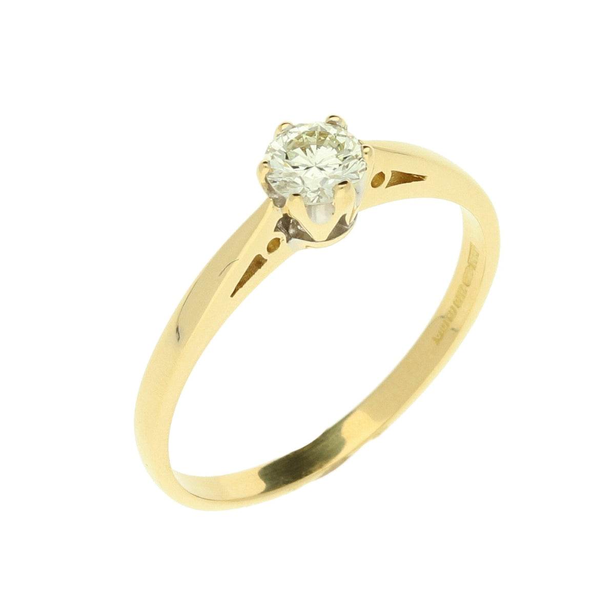 18ct Yellow Gold Engagement Ring - 0.33ct