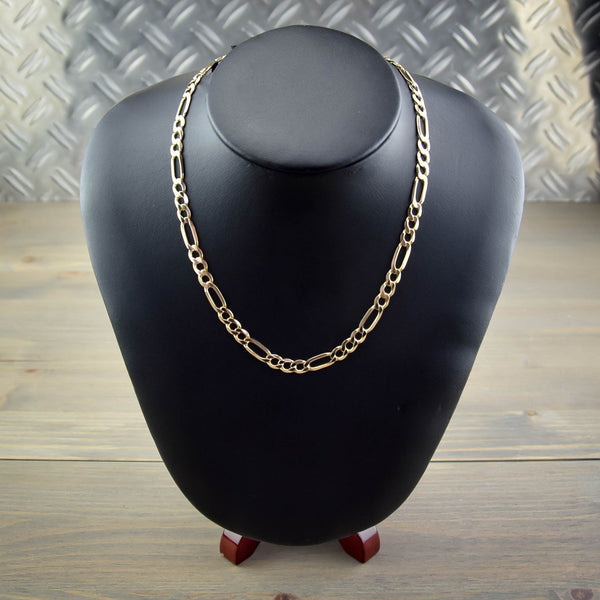 9ct Yellow Gold 19 inch Figaro Chain - 15.2g