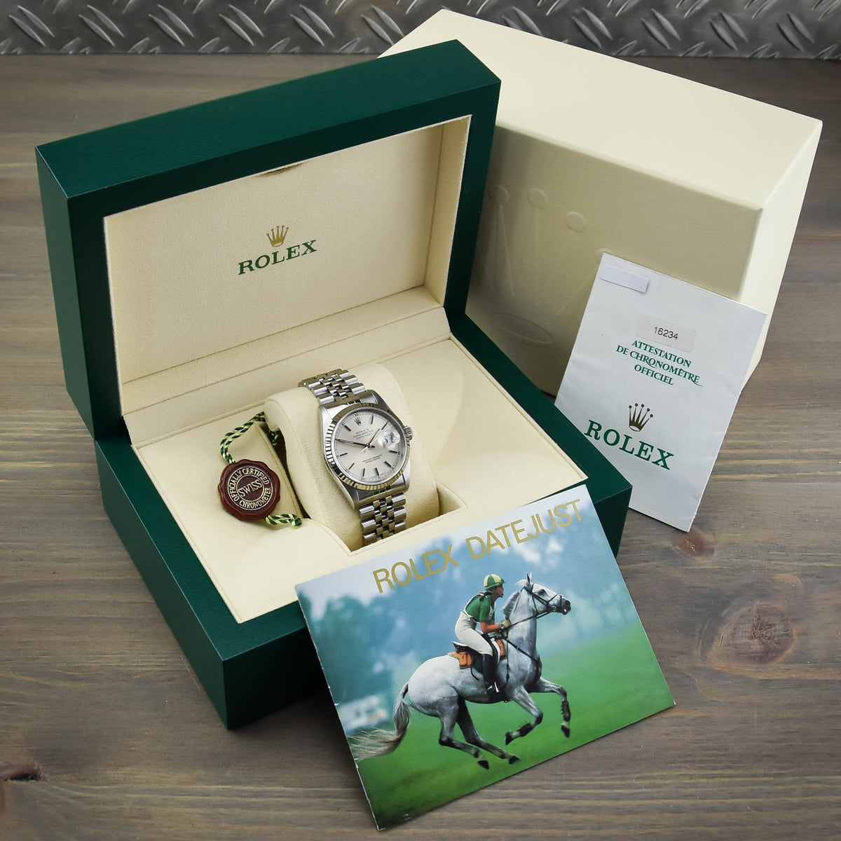 Datejust 16234 - Silver Baton Dial - 1998