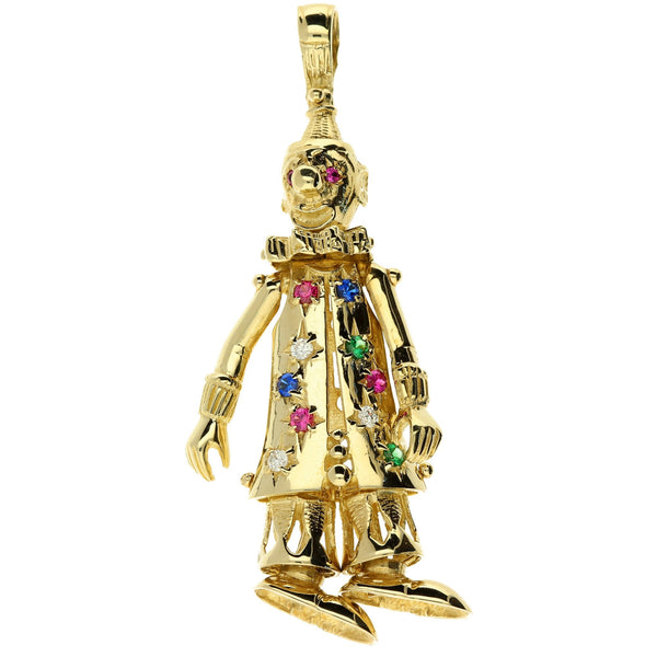 9ct Extra Large Clown Pendant - 20.0g