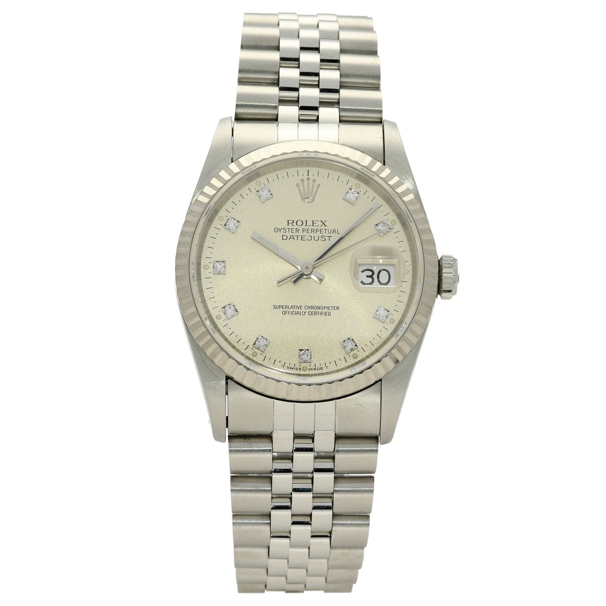 Datejust 16234 - Silver Diamond Dial - 1994