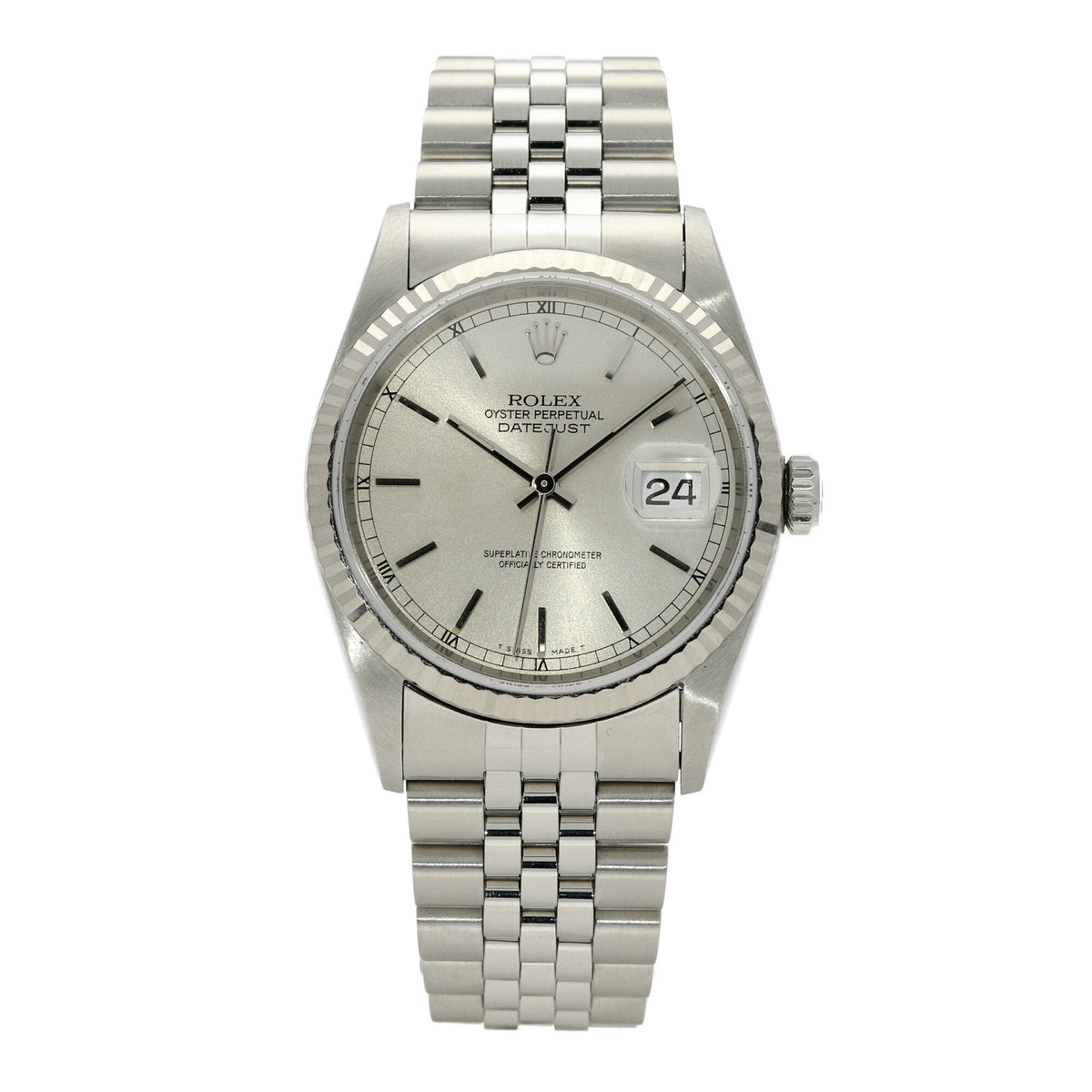 Datejust 16234 - Silver Baton Dial - 1996