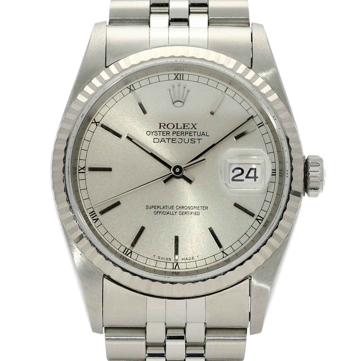 Datejust 16234 - Silver Baton Dial - 1996