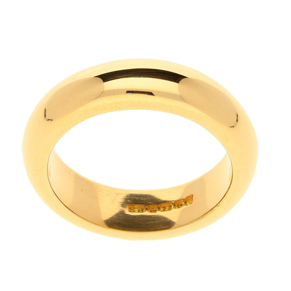 22ct Heavy Yellow Gold Wedding Ring - 14.8g- Size O