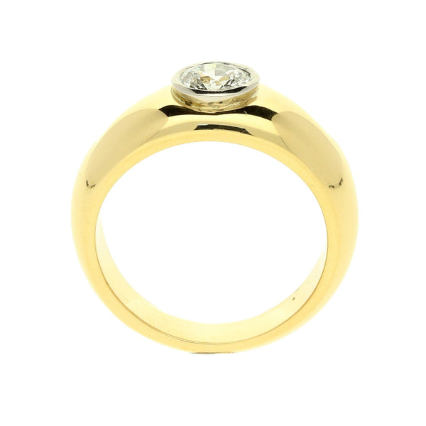 18ct Yellow Gold Gents Diamond Ring - 0.60ct