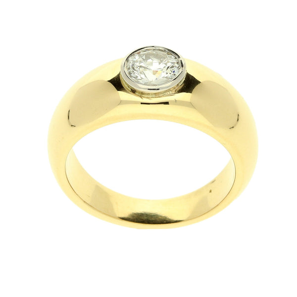 18ct Yellow Gold Gents Diamond Ring - 0.60ct